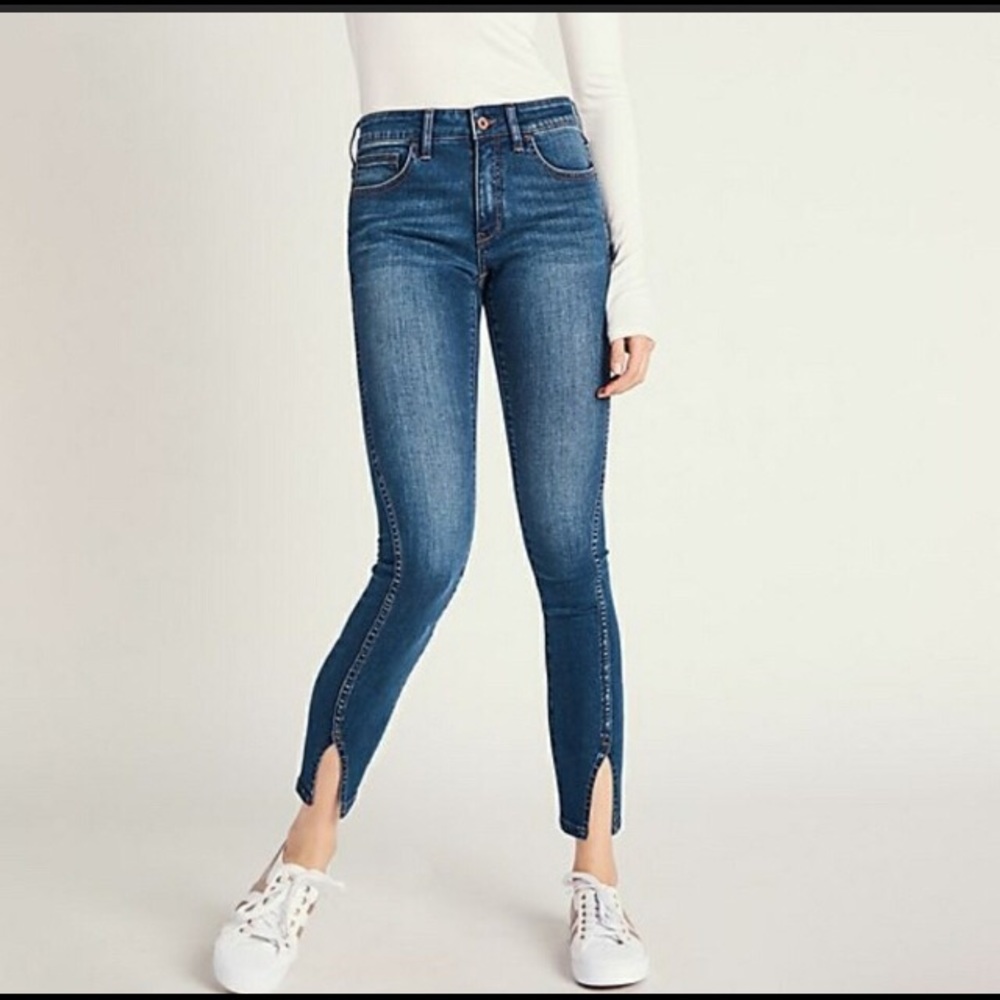 ANTHROPOLOGIE PILCRO MID RISE SKINNY JEANS 30 - Picture 2 of 7